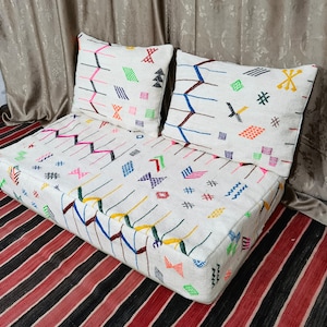 Moroccan Floor Couch 4,5,6 & 7 Ft 120/150/180/210 X70x15 Cm