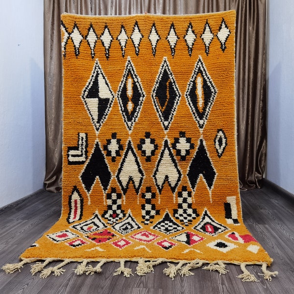 Custom Fabulous Boujad Rug - Handmade Rug - Authentic Moroccan Rug - Bedroom Area Rug - Azilal Rug - Hand Knotted Rug -  Custom Rug