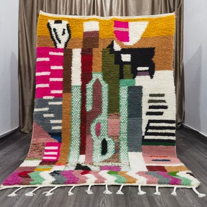 Handmade Wool Moroccan Rug – Custom Bohemian Decor