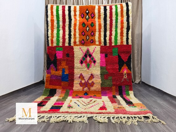 Handmade Moroccan Rug  for Personalized Gifts and Stylish Home Decor - Customized Bohemian Elegance with a Boujad Touch - Shag Rug 9x12