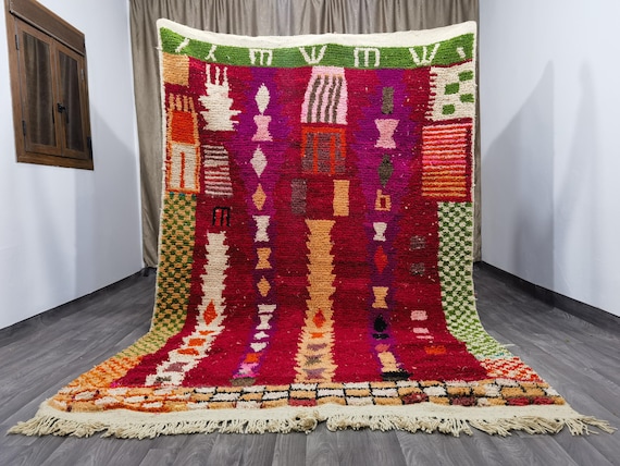 Authentic Custom Boujaad rug, Moroccan Berber Carpet, Area Wool rug, Beni Ourain Living Room Rug, Soft Custom Made Rug - Large Moroccan Rug