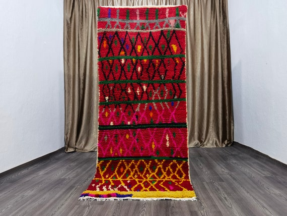 Custom Moroccan Runner Rug - Sheep Wool Runner Rug - Handwoven Runner Rug - Living Room Runner Rug - Moroccan Handmade Rug - Bohemian Rug