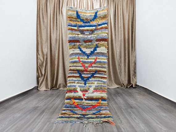 Moroccan Runner Rug, Moroccan Handmade Runner Rug, Authentic Moroccan Rug, Traditional Rug, Boho Rug 2.2x7.5 Ft 68 X 230 cm .