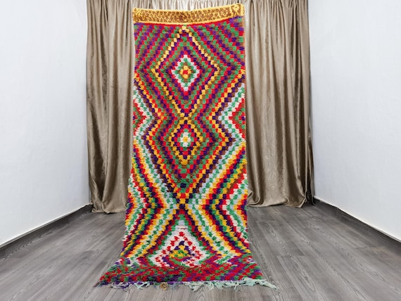 Gorgeous Moroccan Runner 3x7.8 ft - Bohemian Handmade woolen Rug - Berber Rug Old Runner - Berber Tribal Carpet - Moroccan carpet