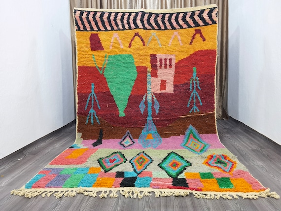 Large Area Rug; Colorful Rug Bedroom Modern, Abstract Multicolor Rug, Custom Rugs For Bedroom, Home Decor Modern Living Room, Shag Rug.