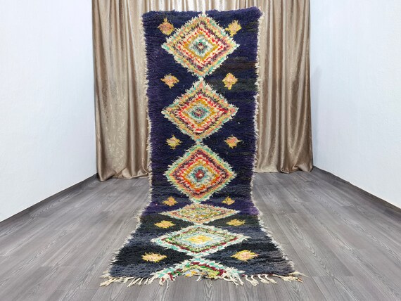 3x10 ft - Berber Vintage Runner Rug - Fabulous Boujaad Runner Rug - Vintage Boujaad Runner - Bohemian Rug - Handwoven Rug - Boujaad carpet