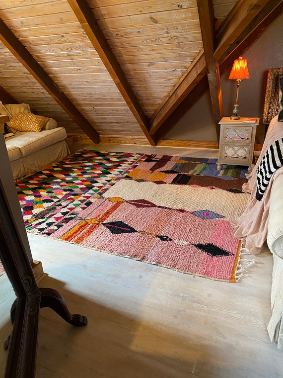 Handwoven Moroccan Berber Rug – Wool Area Rug for Living Rooms