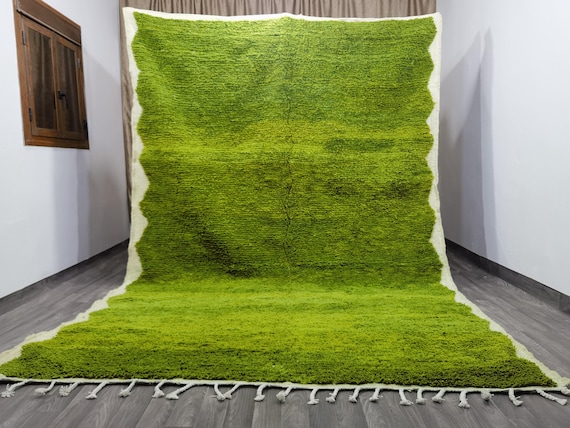 Amazing Green Rug For Living Room, Soft Area Rug, Authentic Berber Rug, Unique Handmade Rug, Bohemian Style Rug For Living Room.