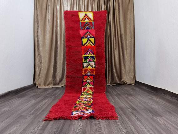 Colorful vintage Runner Rug , Traditional Moroccan Carpets , Bohemian Rug Wedding , bohemian rug for living room , outdoor patio, berber rug