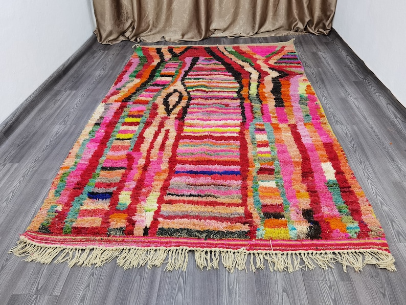 Custom Fabulous Boujad Rug Living Room Area Rug Hand Knotted Rug Authentic Moroccan Rug Berber Carpet Handmade Rug Wool Rug image 2