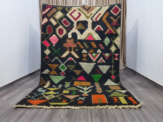 BENIOURAIN Moroccan Rug - Custom Rugs For Living Room - Handmade Moroccan Bohemian Shag Rug - Personalize Gifts for Home Decor