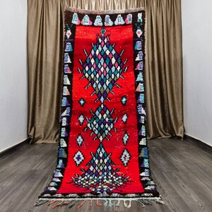 Berber Moroccan Handmade Runner 3.2x8 Ft - Moroccan Hallway Rug, Berber Area Rug, Berber Runner Carpet, Unique Beniourain Rug, Boujaad Rug