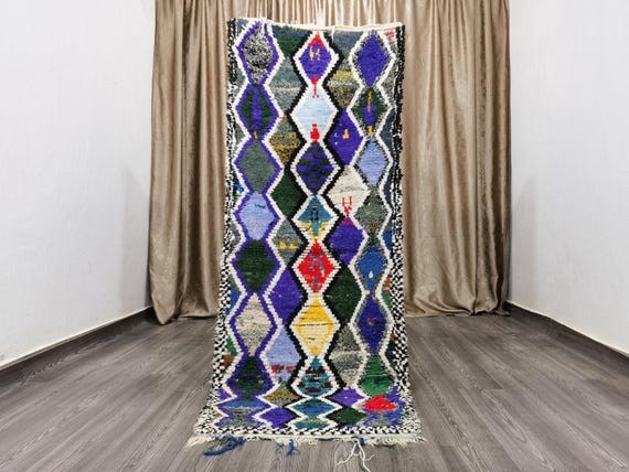 Gorgeous Moroccan Runner Rug - Berber runner rug - moroccan rug runner - hand woven rug - kitchen rug runner - Authentic Runner 2.5x6.7 ft