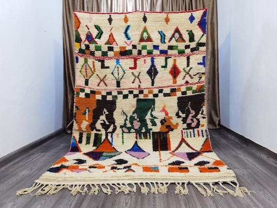 Moroccan Style Rug - Beni Ourain Rug - Custom Size Rug - Tribal Area Rug - Custom Moroccan Rug - Wool Rug - Boujad Rug - Bohemian Rug