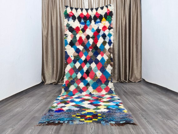 3.3x9.8 ft  - Moroccan Vintage Rug runner, colorful rug, kitchen rug runner, Outdoor Rug, Patio Rug, Handmade rug boho, handmade carpet