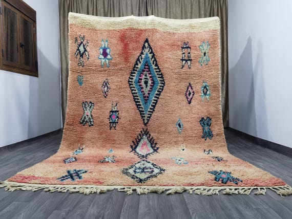 Handmade Wool Berber Rug – Boho Moroccan Area Carpet