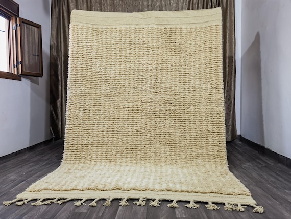 Moroccan Beni Ourain Wool Rug, Handmade Berber Boho Area Rug