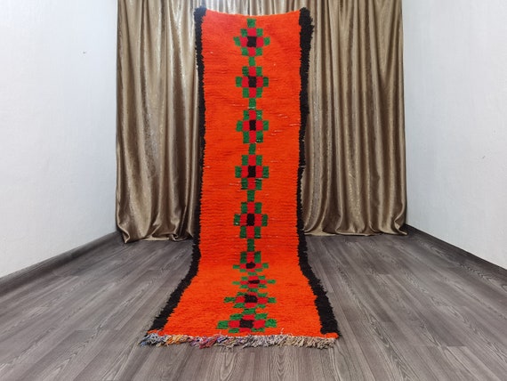 Morrocan Rug - Azilal Rug Vintage - Home Decor Traditional - Handmade Rug For Living Room - Colorful Kitchen Runner - Bohemian Room Decor
