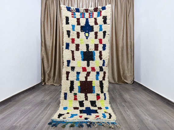 Gorgeous Moroccan Runner Rug - Berber Runner Rug - Moroccan Rug Runner - Hand Woven Rug - Kitchen Rug Runner - Authentic Runner 2.5x7.5 Ft