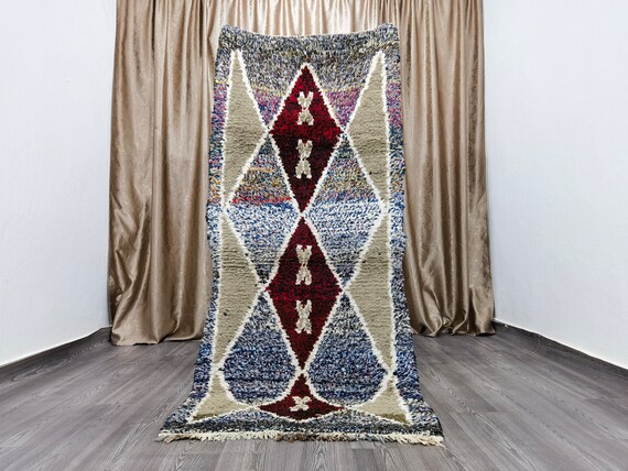 Fantastic Moroccan Runner Rug, Vintage Area Rugs, Berber Rug Runner, Moroccan Area Rug, Tribal Berber Runner, Moroccan Runner Rug 3.2x7 Ft