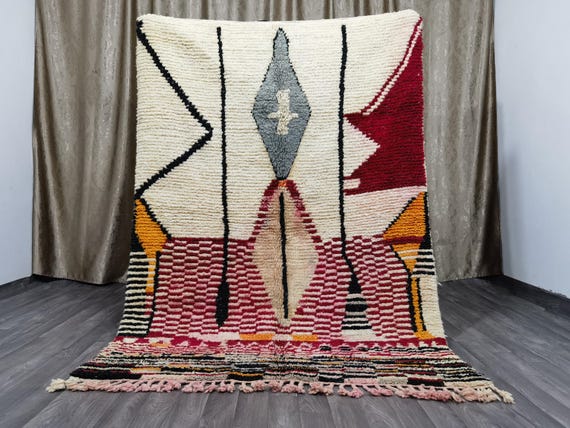 Gorgeous Custom Rugs For Living Room, Boujaad Moroccan Rug, Custom handmade rug , Wool Berber rug, Moroccan rug 10x14 .