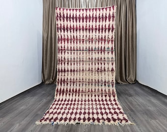 Alfombra de corredor anudada a mano - Alfombra marroquí de algodón (1,1 x 2,7 m)
