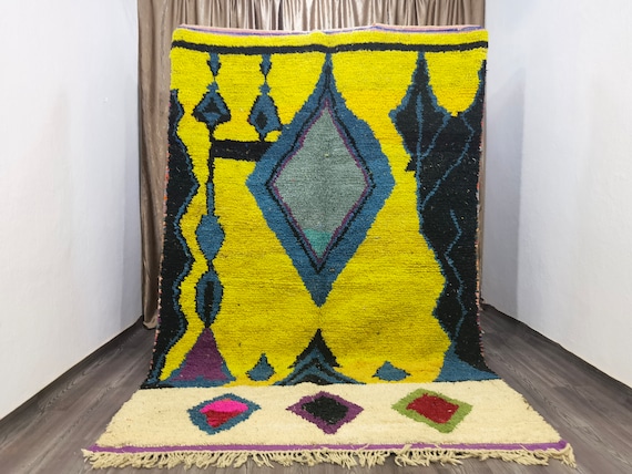 Gorgeous Beniourain Carpet - Handmade Wool Carpet, Azilal Berber Rug - Handwoven Rug - Moroccan Berber Rug - Custom Sized Rug In All Sizes