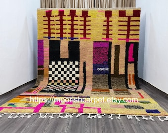 Custom Boujaad Wool Rug – Hand-Knotted Moroccan Decor