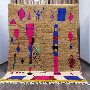 Custom Moroccan Rug, Aesthetic Rug, Handmade Wool Rug, Large Berber Rug , Woven Rug, Bedside Rug, Boujad Moroccan Rug, Woven Rug Runner
