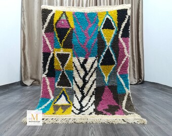 Custom Beni Ourain Rug - Bohemian Rug Living Room - Wool Berber Rug - Authentic Berber Rug - Handmade Morrocan Rug - Handmade Sofa Rug ...