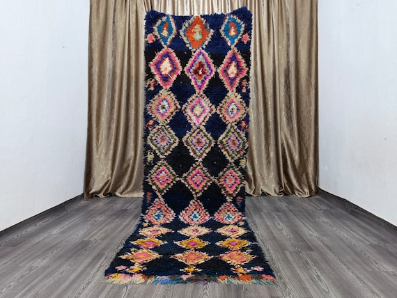 3x9ft - Moroccan Berber Rug , Bohemian Shag Rug , Bohemian Rug , Handmade For Home Decor , Colorful Berber Capet , Boho Chic Rug