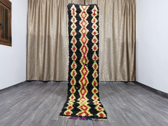 Moroccan Runner Rug - Authentic Moroccan rug - berber Colorful Runner Rug - Authentic boujaad runner rug - Berber Runner Carpet 2x9 FT