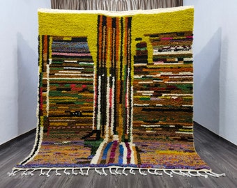 Colourful Moroccan rug, Beni Mrirt rug, Handwoven large Shaggy rug, Premium quality Moroccan rug, Modern artwork, Soft rug, Wool Rug