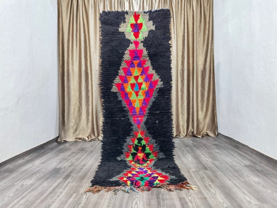 Berber Runner Carpet 3x8 ft , Handcraft Tribal Rug , Hand woven Sofa Area Rug , Handmade Rugs Furniture , olorful Boujaad Rug , Home decor