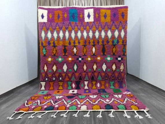 Gorgeous Handmade Moroccan Bohemian Shag Rug, Personalize Gifts for Home Decor