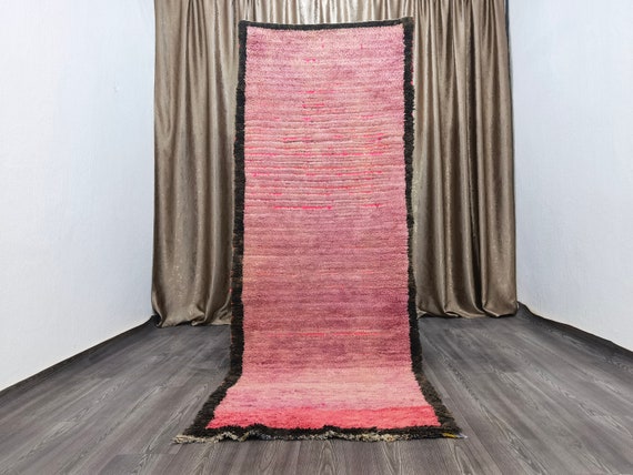 Handmade Boujaad Berber Rug, Moroccan Wool Area Rug (3x8 Ft)