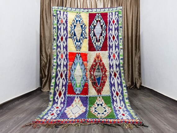 Unique Runner Rug - Boujaad Runner Rug 4.4x8.2 Ft - Moroccan Berber Rug - Moroccan Style Rug - bohemian berber rug - Hallway Runner Rug