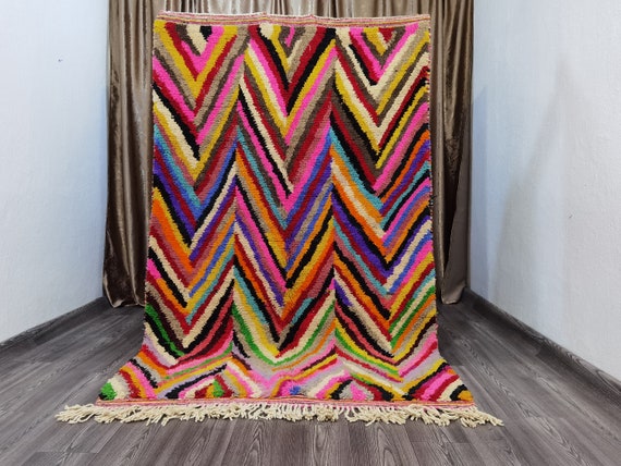 Hand Woven Rug, Modern Moroccan Rug, Bedroom Rug Abstract, Handmade Rug Wool, Modern Moroccan, Geometric Wool, Style Rug, Quality Wool Rug