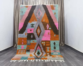 Handwoven Beni Ourain Rug, Moroccan Wool Berber Rug