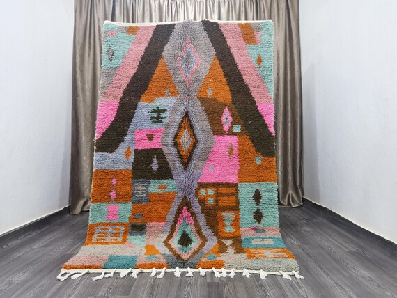 Gorgeous Beni Ourain Rug, Moroccan Berber Rug - Rug For living Room - Handwoven Moroccan Rug - Authentic Wool Rug - Area Rug For Bed Room