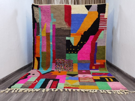 Custom Design Rug, Moroccan Shag Rugs, Abstract Berber Boho , Living Room Rug, Personalized Rugs, New Homeowner Gift, Handmade Rug, Area Rug