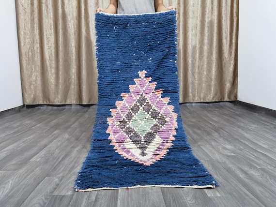 Colorful Azilal Rug Runner: Handwoven Moroccan Berber Rug (2.1x5.4 ft)