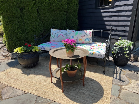 Custom Moroccan Sofa : floor pillow 96.5cm X 190.5cm x 15.25cm + 2 Back Pillows 90 cm X 50 cm