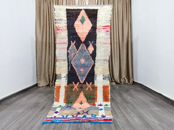 Vintage Berber Runner Rug – Hand-Knotted Moroccan Wool Rug