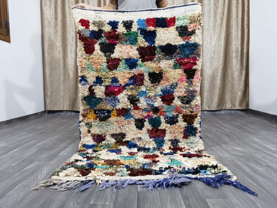 Boucherouite runner rug, Moroccan Vintage rug, Colorful Runner rug, Traditional runner rug, Berber runner rug, Morocco runner rug