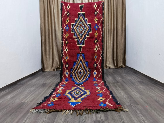 3,28x10.23 Ft / 100x312 Cm - Vintage Rug Runner Hallway - Sheep Wool Rug - Berber Runner Carpet - Boho Runner Rug - Unique Runner Rug