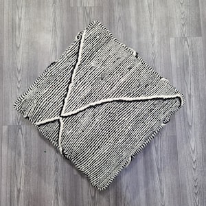 Moroccan Kilim pouf &quot;Zanafi&quot; ,  Cushion Handmade Pouf, Customized Nursery Room Square Pouf, Berber Natural Artwork Bedroom Sofa Pouf Ottoman