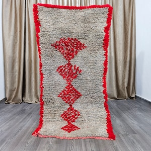Moroccan Boucherouite rug Colorful Rug, recycled fabric rug, Handmade rug Moroccan, old boucherouite rug, Vintage rug