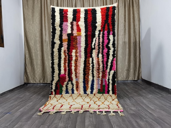 Boujaad Moroccan Rug - Rugs For Living Room - Soft Area Rug - Morrocan Rug Bohemian .