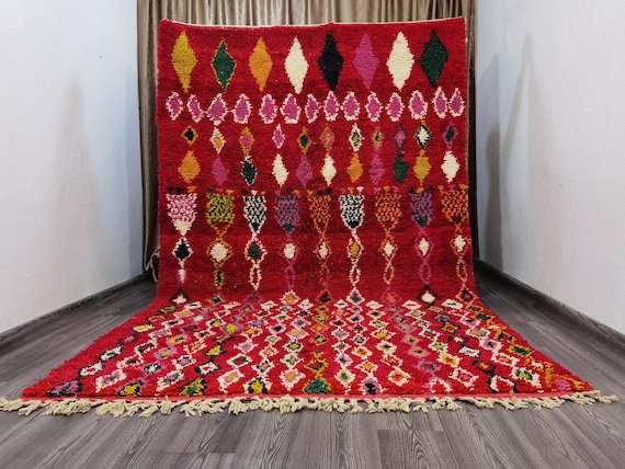 Moroccan Rug, Beni Mrirt Rug, Premium Quality Moroccan Rug, Handwoven Large Shaggy Rug,  Modern Artwork, Berber Rug, Bohemian Rug